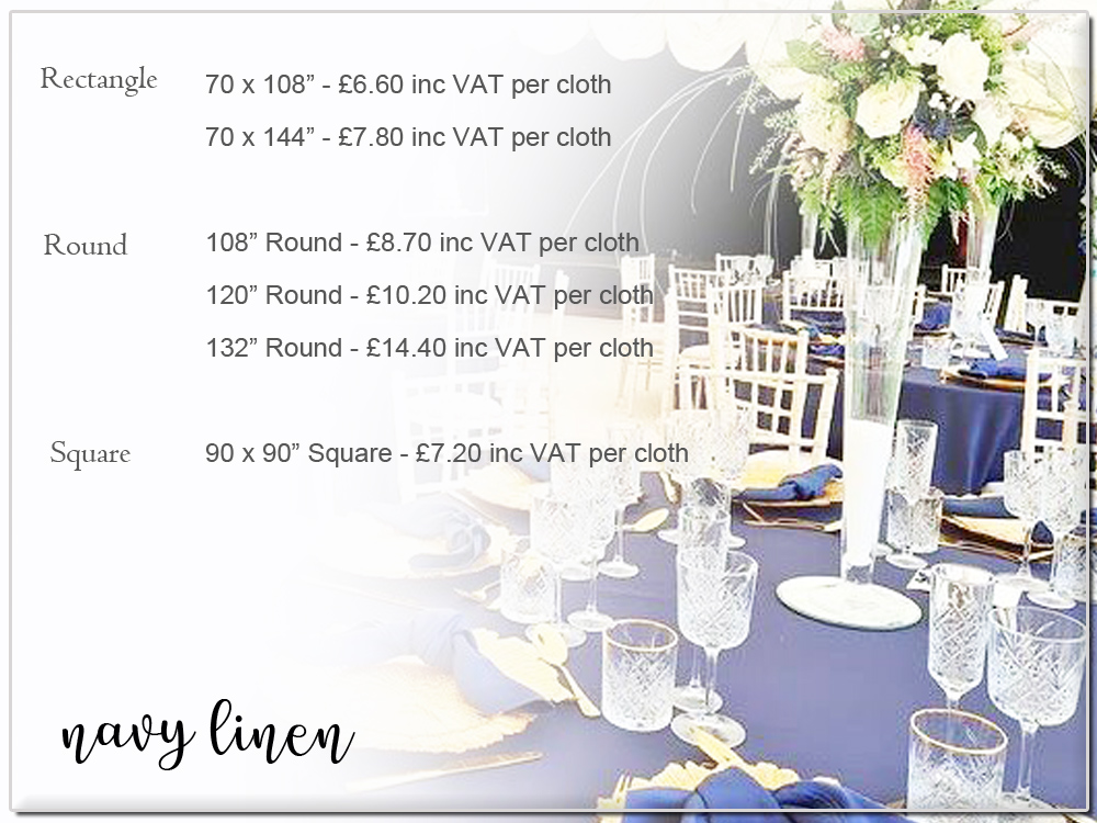 Table Linen / Table Cloth Hire NBC Hire