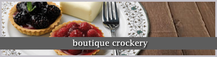 white crockery to hire